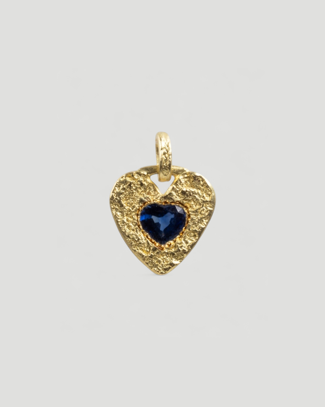 750 Gold-Herzanhänger mit blauem Saphir (0.81 ct) - Goldschmiede Krack