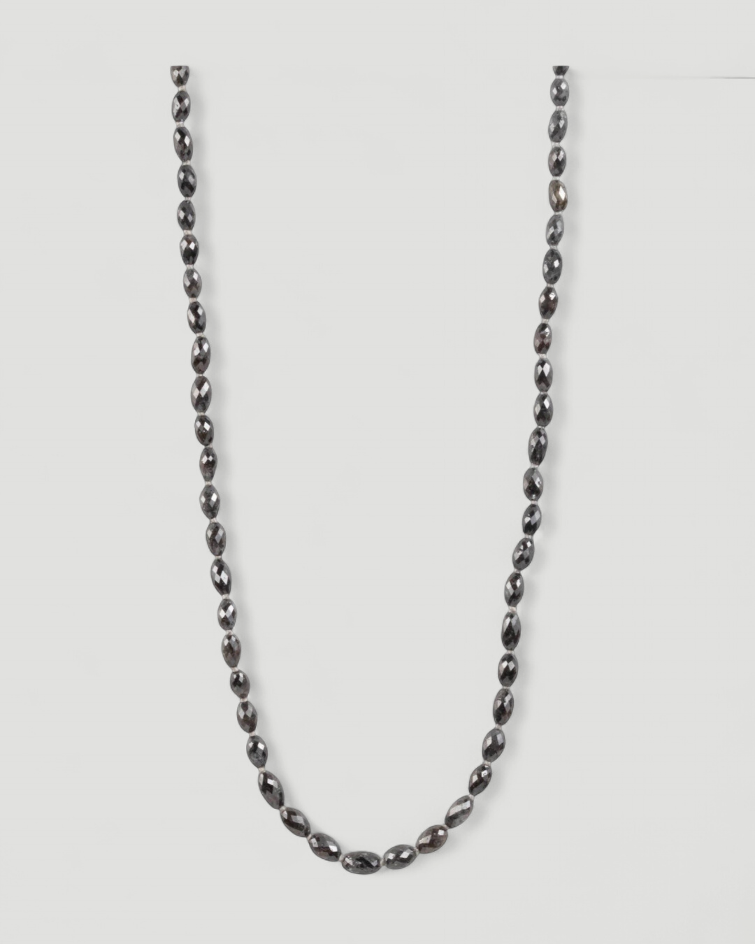 Schwarze Diamantkette (23.10. ct) mit 750 Gold-Häkchenverschluss - Goldschmiede Krack