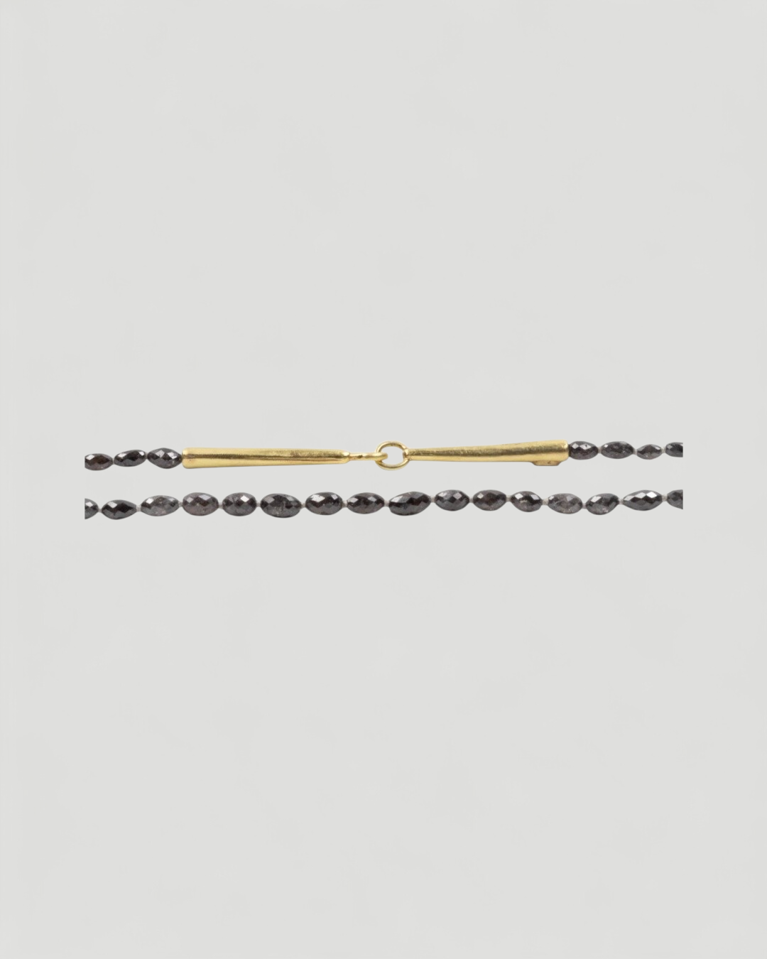Schwarze Diamantkette (23.10. ct) mit 750 Gold-Häkchenverschluss - Goldschmiede Krack