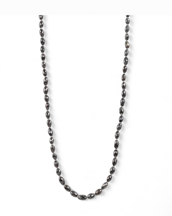 Schwarze Diamantkette (23.10. ct) mit 750 Gold-Häkchenverschluss - Goldschmiede Krack