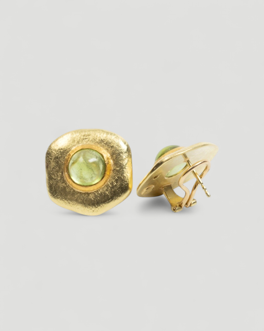 750 Goldohrschmuck mit Peridot (11.05 ct) - Unikat - Goldschmiede Krack