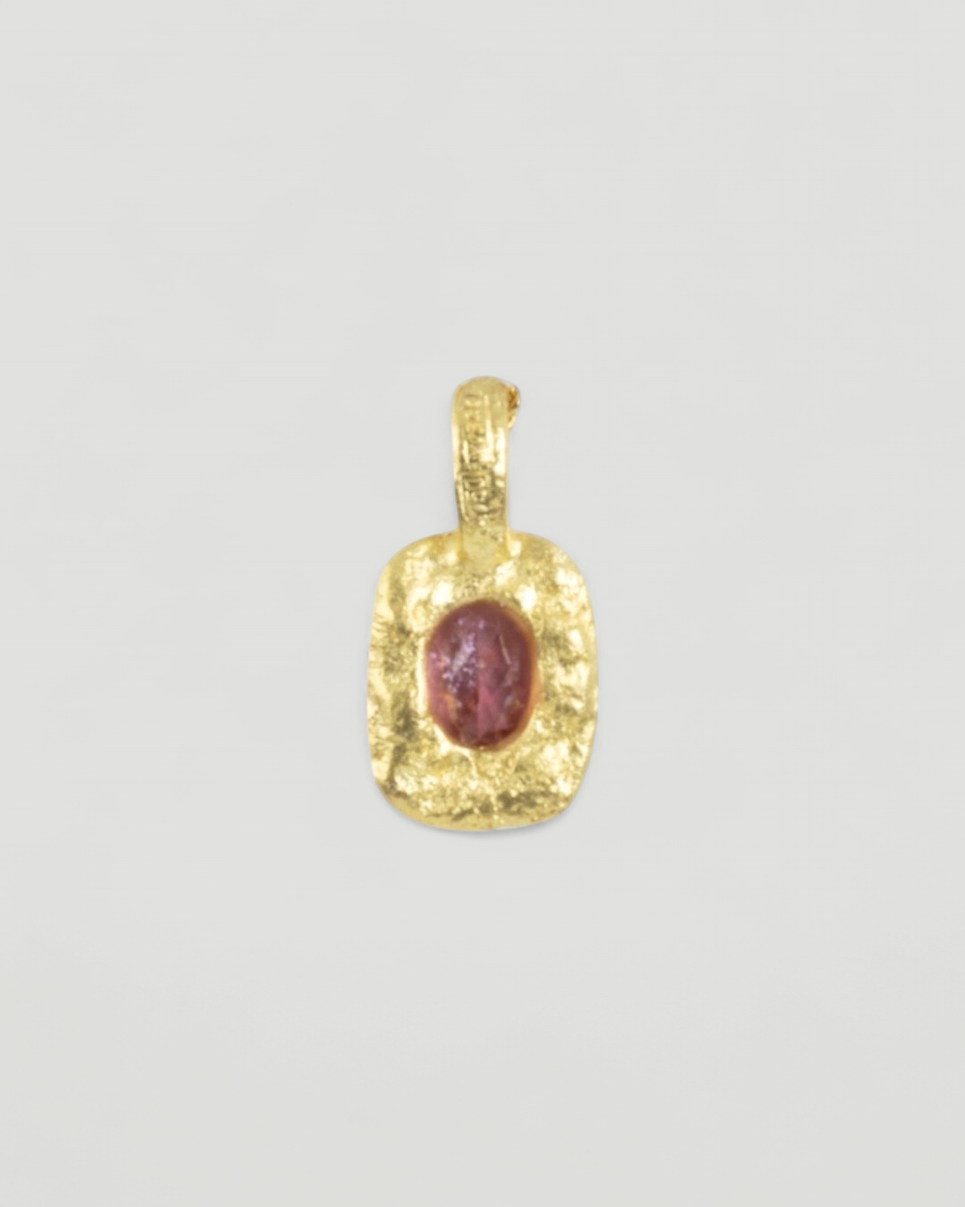 Organisch-eckiger 750 Goldanhänger mit pinkem Turmalin (0.91 ct) - Goldschmiede Krack