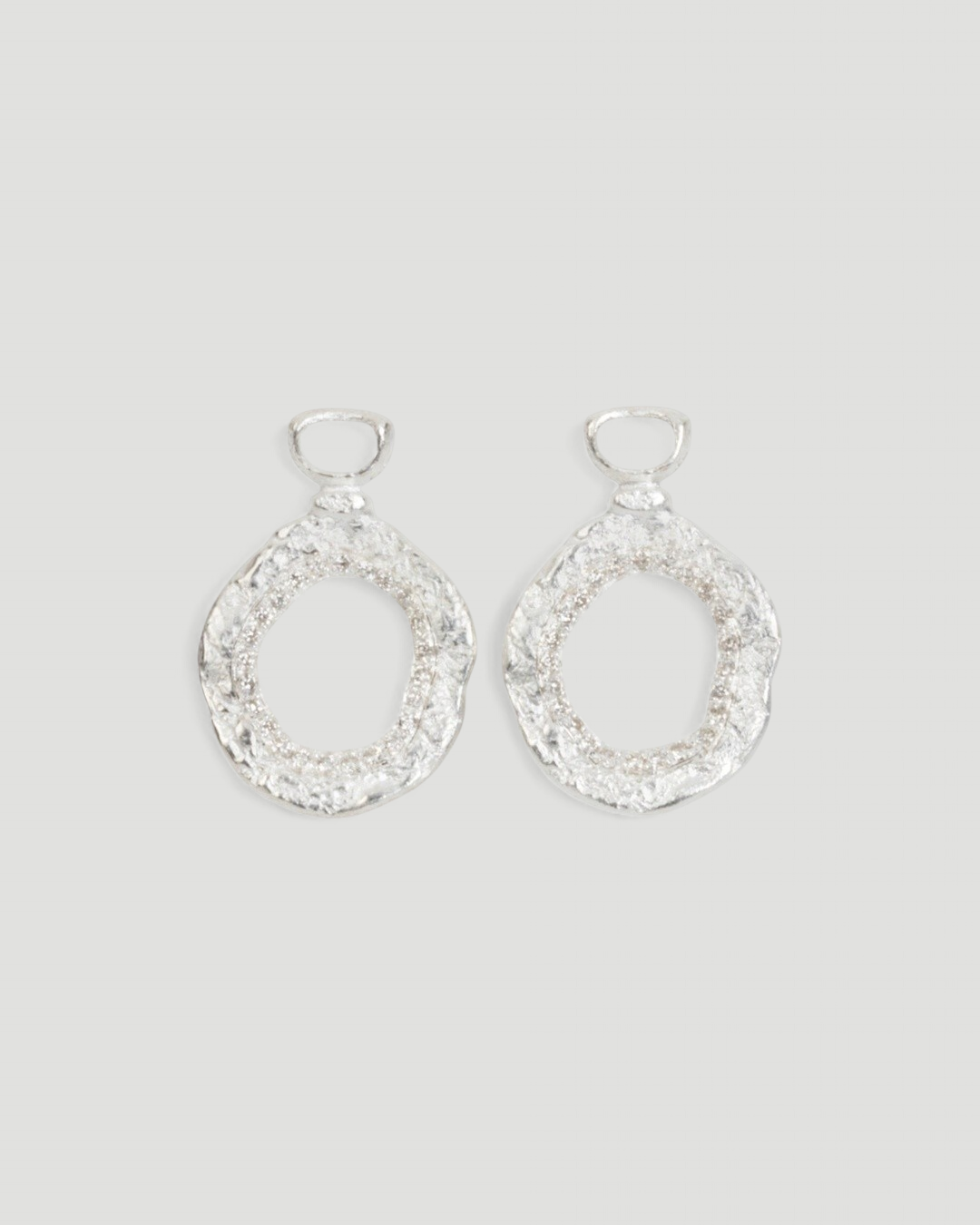 Abnehmbare 925 Silberanhänger mit Brillanten (0.20 ct) für unsere Bark-Creolen - Goldschmiede Krack