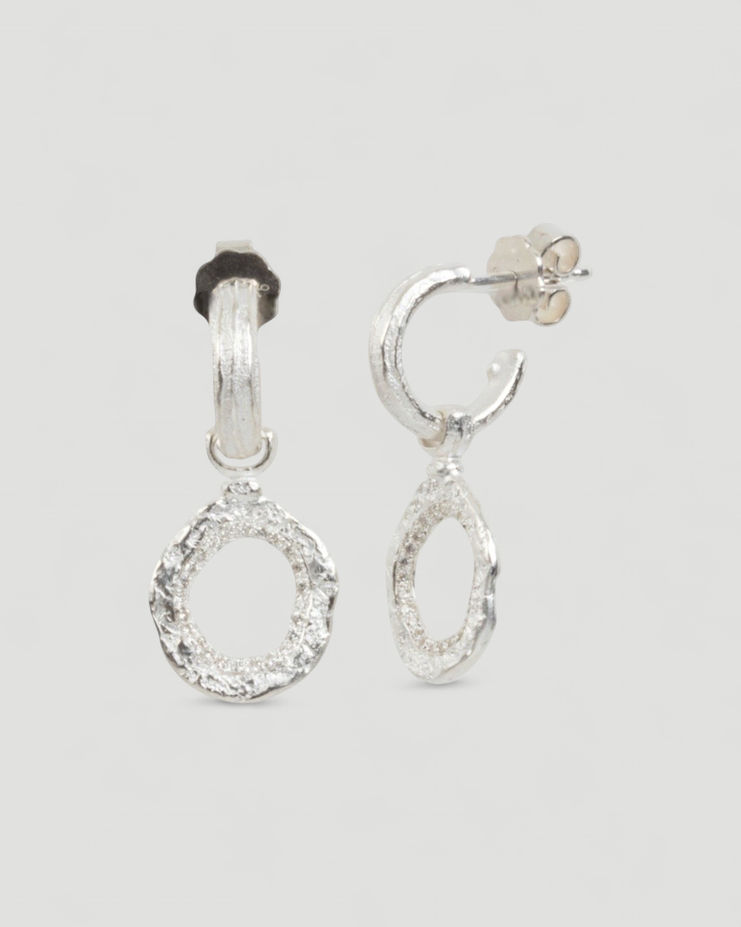 Abnehmbare 925 Silberanhänger mit Brillanten (0.20 ct) für unsere Bark-Creolen - Goldschmiede Krack