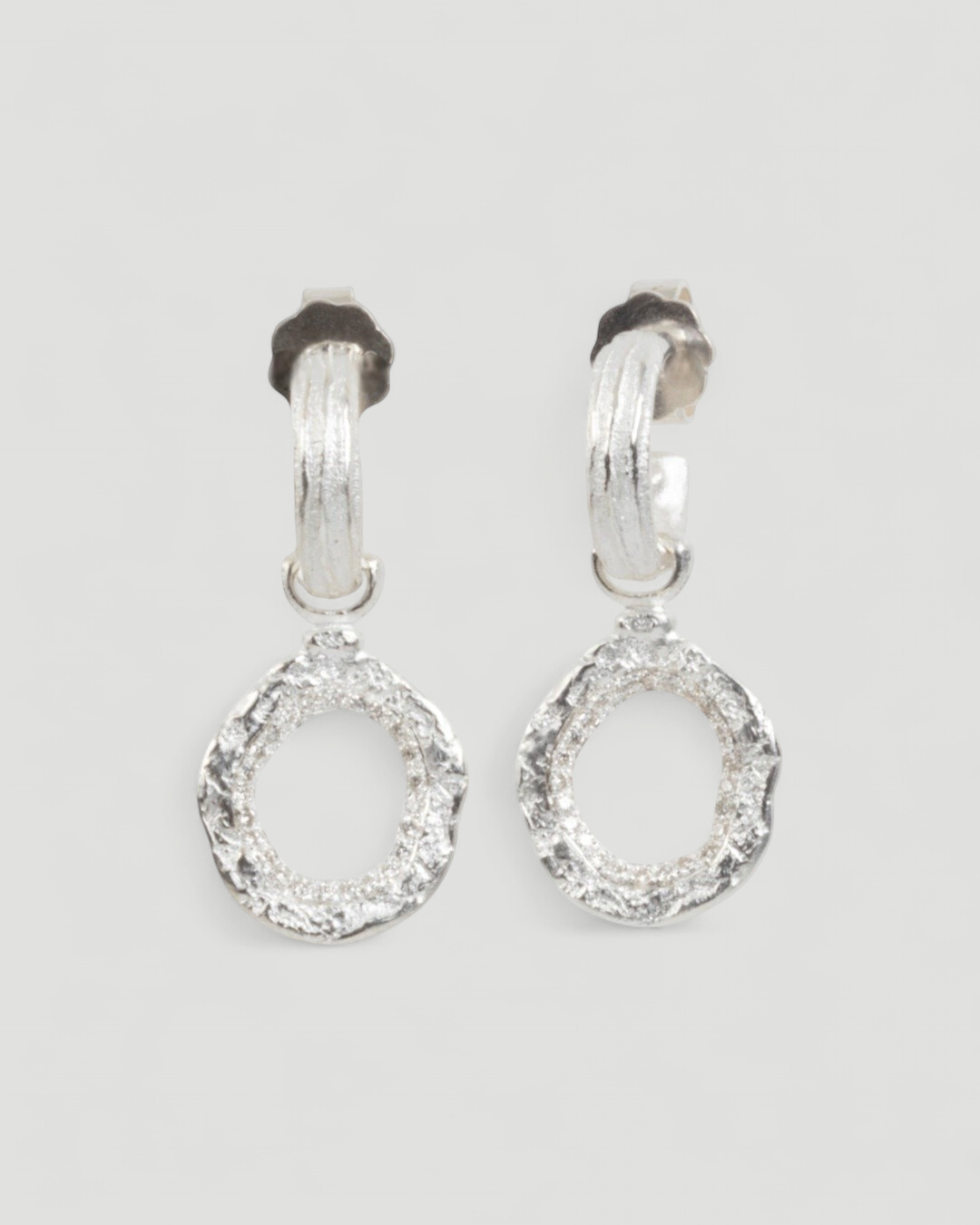 Abnehmbare 925 Silberanhänger mit Brillanten (0.20 ct) für unsere Bark-Creolen - Goldschmiede Krack
