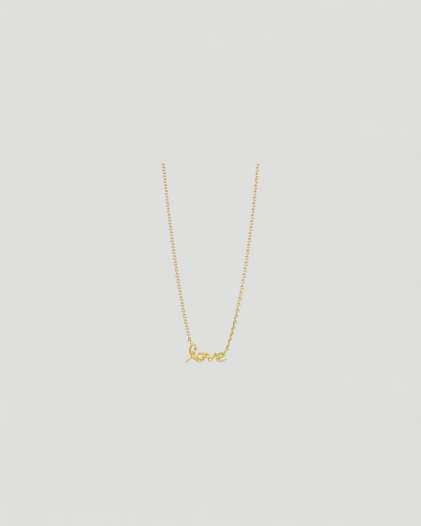 Feine Love 750 Gold Halskette mit Nugget-Struktur