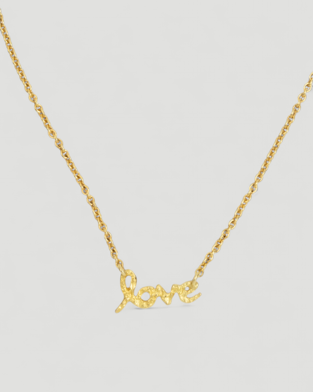 Feine Love 750 Gold Halskette mit Nugget-Struktur - Goldschmiede Krack