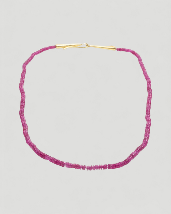 Rubin (65,80 ct) Halskette mit 750 Goldverschluss - Goldschmiede Krack