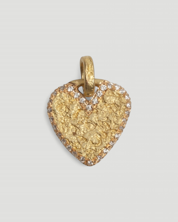 750 Gold Herzanhänger mit LGD Brillanten (0.13 ct)