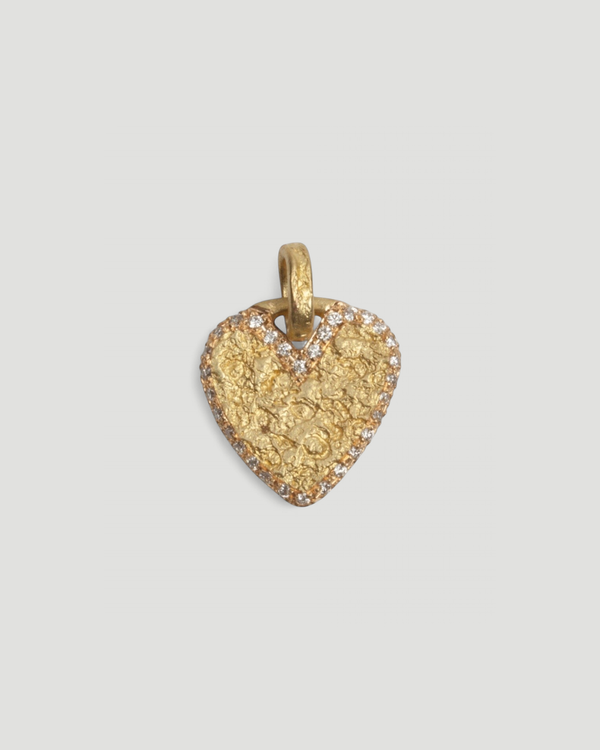 750 Gold Herzanhänger mit LGD Brillanten (0.13 ct)