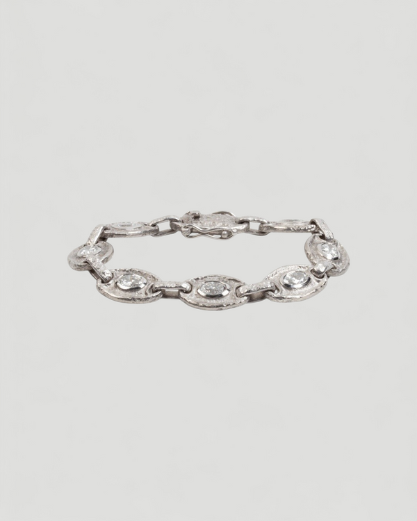 750 Weißgold Armband mit LG Diamanten (5.14 ct)