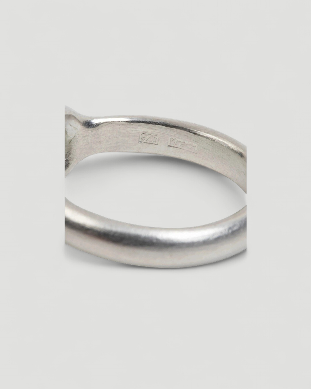 925 Silberring mit grünem Turmalin (3,35 ct) und 999 Feingold-Fassung - Goldschmiede Krack