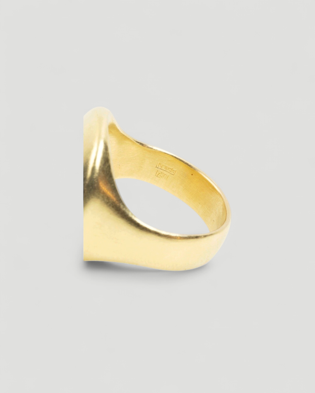 Großer runder 750 Gelbgold Ring - Goldschmiede Krack