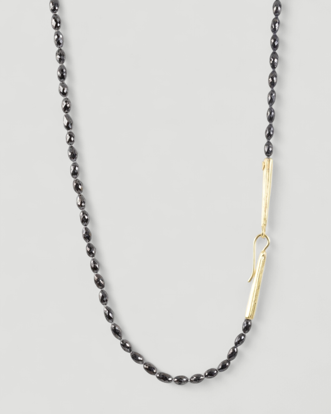 Große schwarze Diamantkette (47,85 ct) mit 750 Gold Verschluss - Goldschmiede Krack