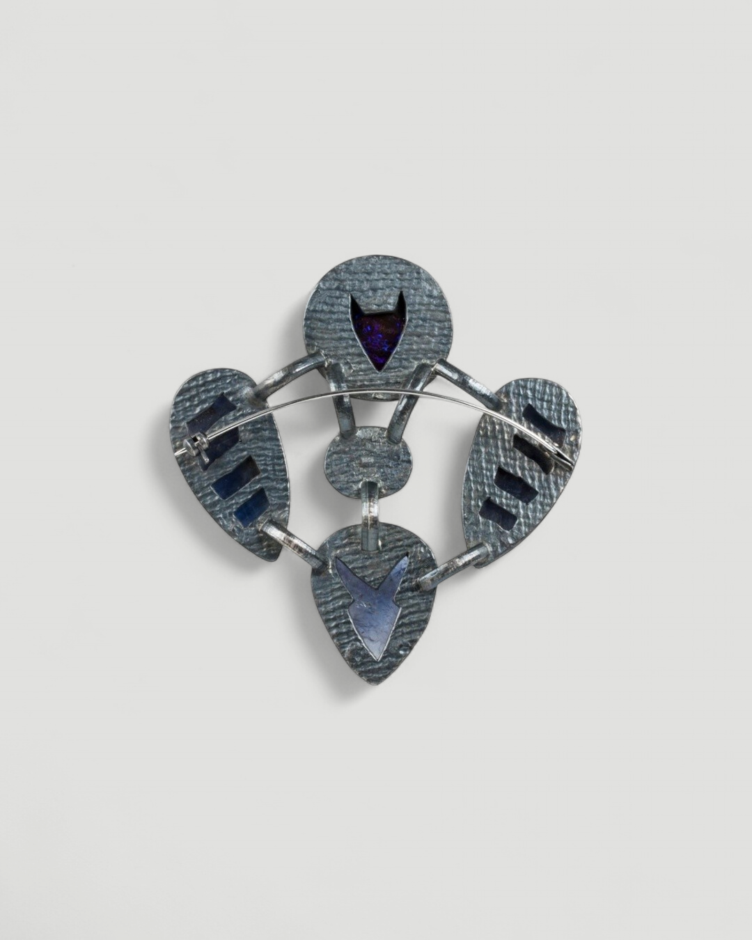 Tansanit Onyx Boulderopal Saphir Brosche - Goldschmiede Krack