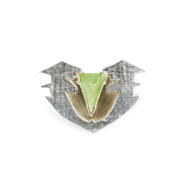 Peridot Brosche - Goldschmiede Krack