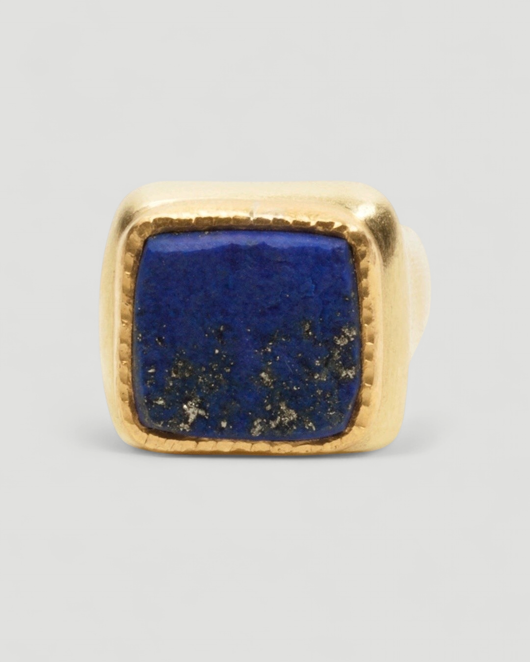 750 Gold-Siegelring mit blauem Lapislazuli - Goldschmiede Krack