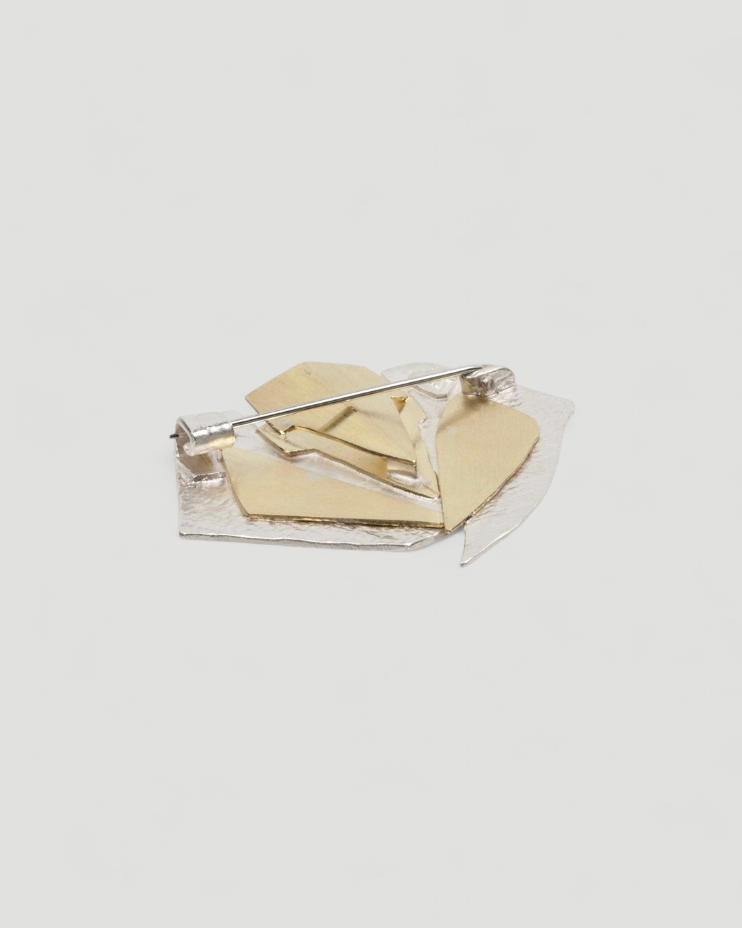 925 Silberbrosche mit 750 Gold - Goldschmiede Krack