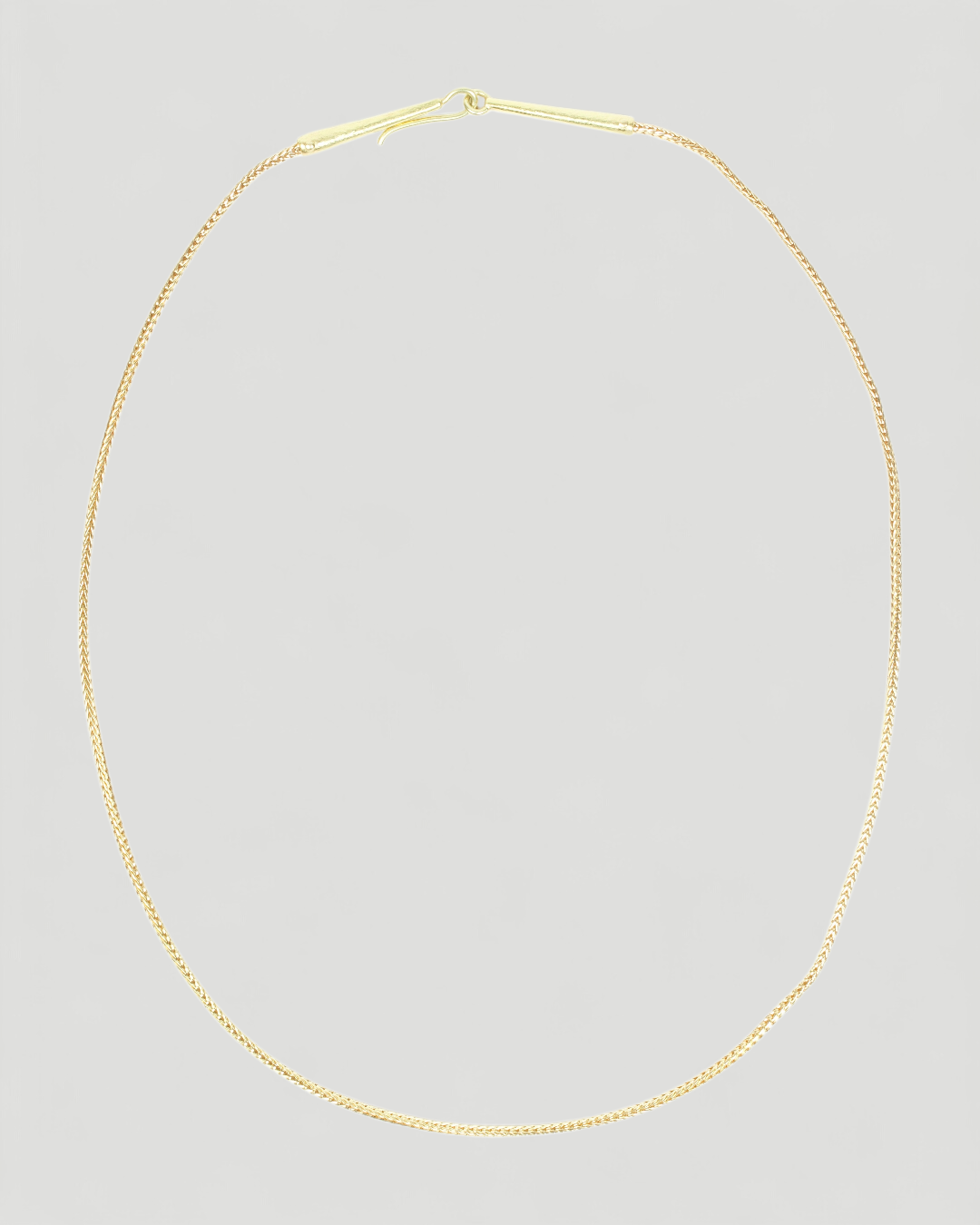 750 Gold Fuchsschwanzkette mit Häkchenverschluss, 46 cm