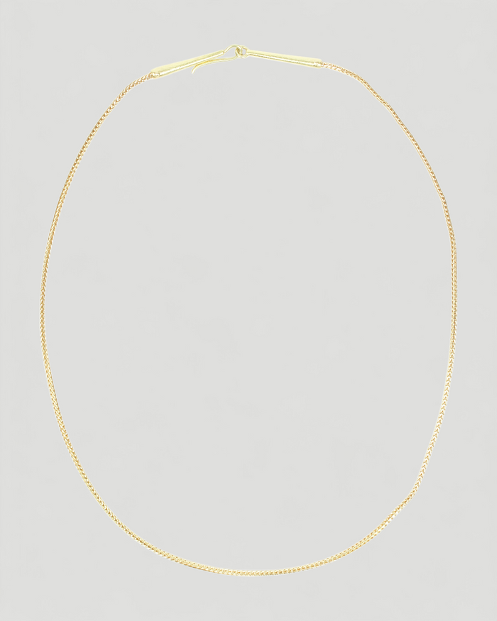 750 Gold Fuchsschwanzkette mit Häkchenverschluss, 46 cm