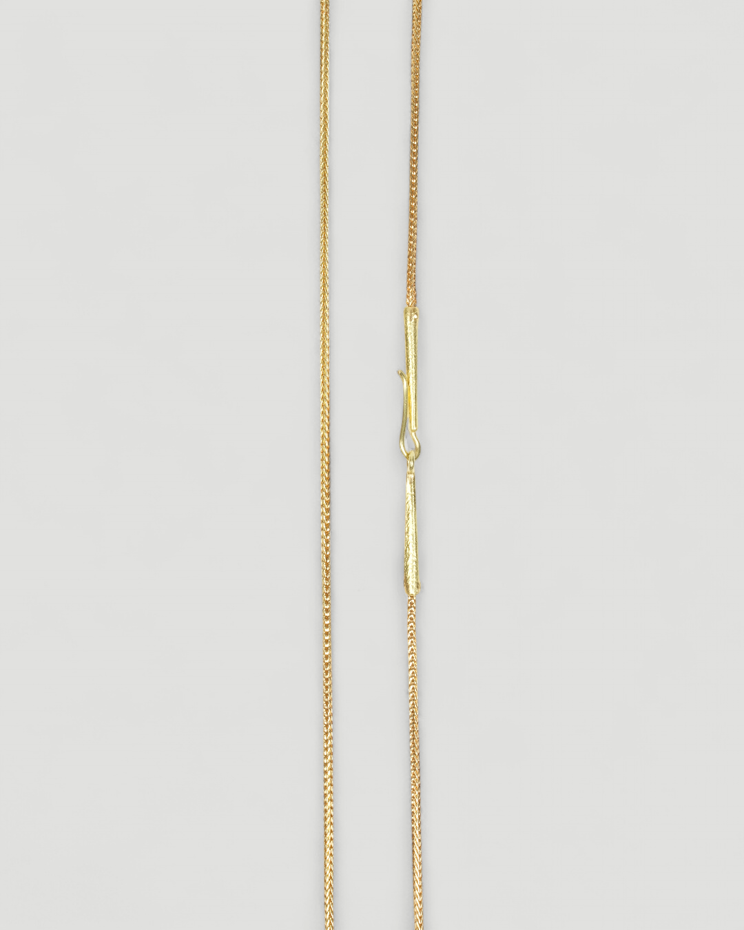 750 Gold Fuchsschwanzkette mit Häkchenverschluss, 46 cm, Ansicht 2