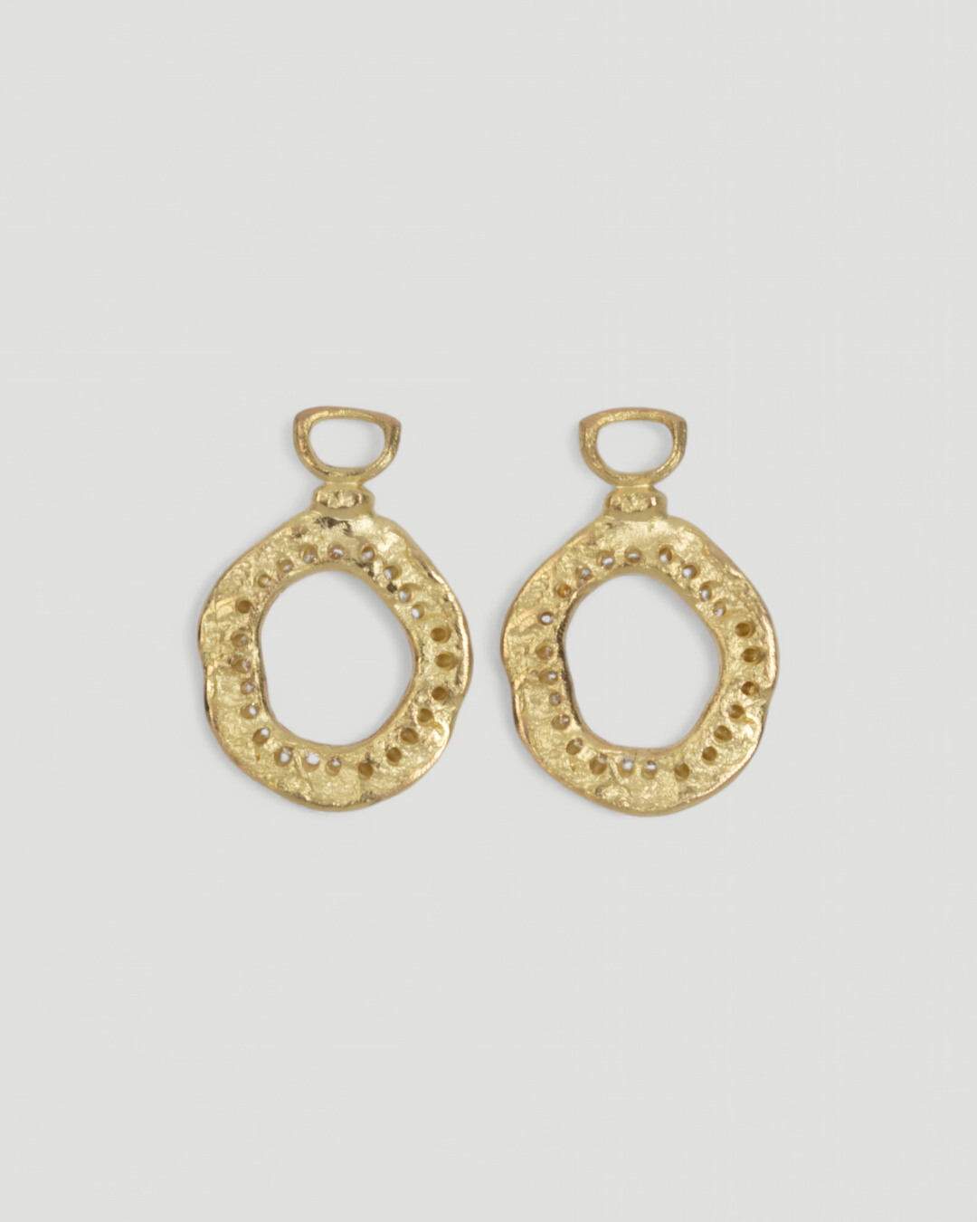750 Gold Ohrhänger mit Lab Grown Brillanten (0,21 ct) für Bark Creolen