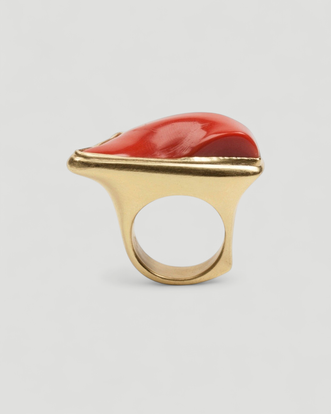 Großer Korallen Ring - Goldschmiede Krack