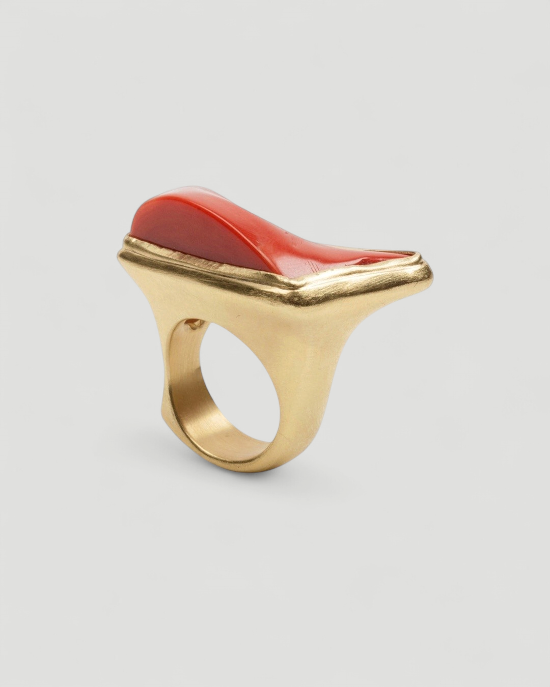 Großer Korallen Ring - Goldschmiede Krack
