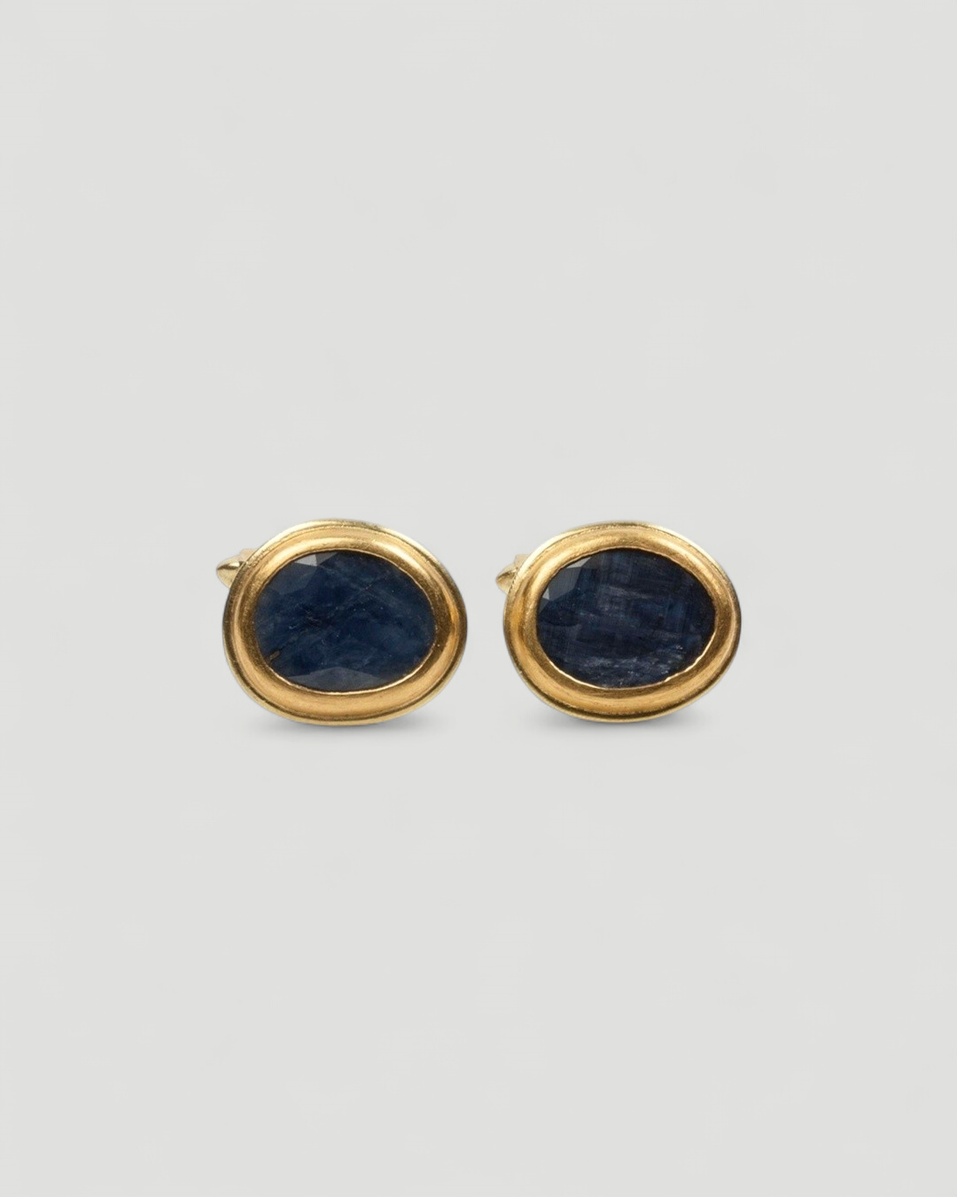 750 Gold Manschettenknöpfe mit Saphiren (8,5 ct) - Unikat - Goldschmiede Krack