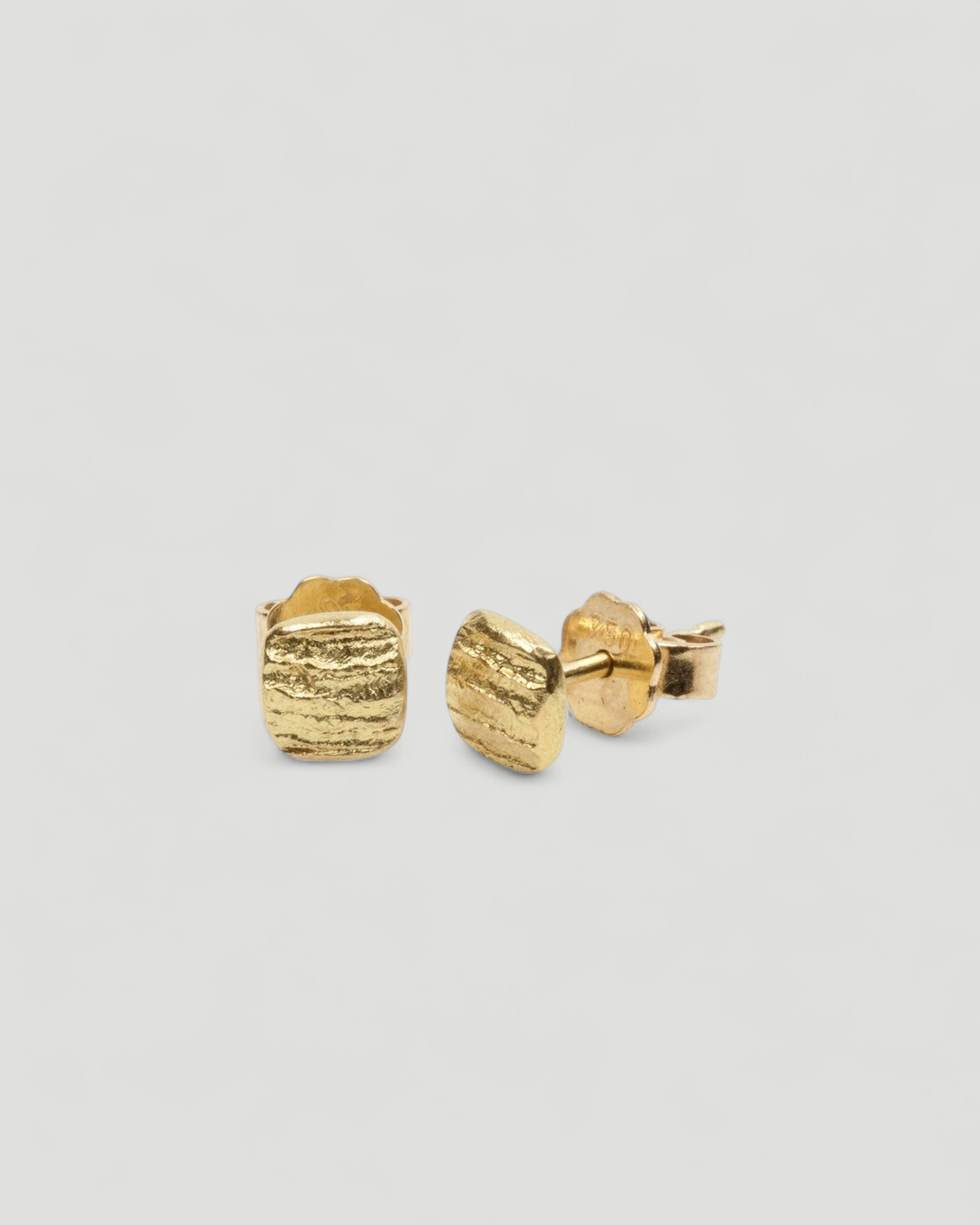 Ohrstecker mit Struktur - 6 mm - Goldschmiede Krack