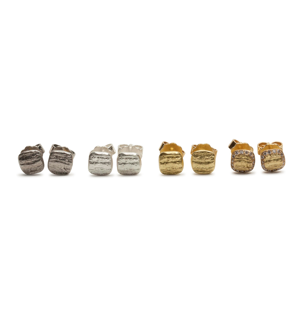 Ohrstecker mit Struktur - 6 mm - Goldschmiede Krack - Trauringe & Unikatschmuck aus Deidesheim