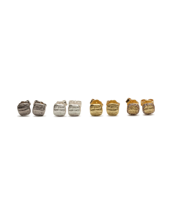 Ohrstecker mit Struktur - 6 mm - Goldschmiede Krack - Trauringe & Unikatschmuck aus Deidesheim