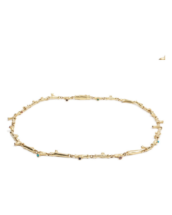Halskette mit bunten Edelsteinen - Goldschmiede Krack