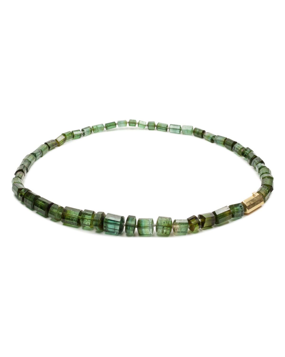 Wunderschöne große grüne Turmalinkette - Goldschmiede Krack