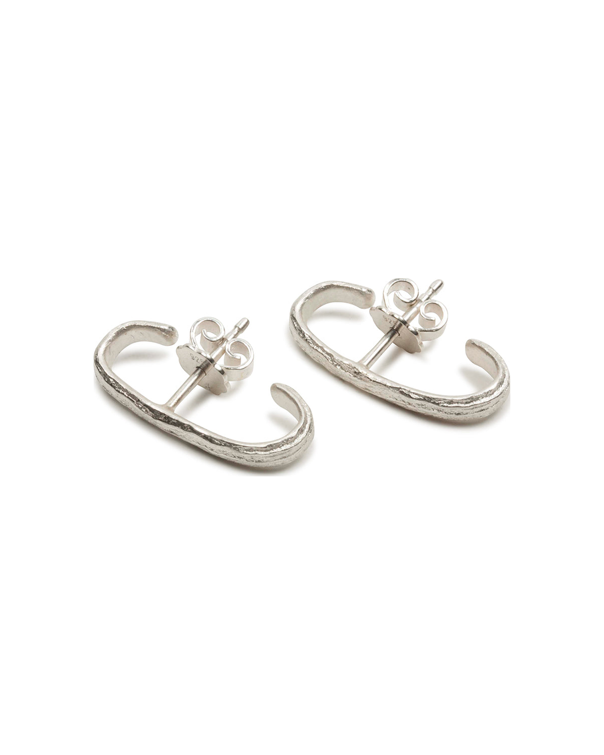 Earcuff Ohrstecker mit Bark Struktur - Goldschmiede Krack
