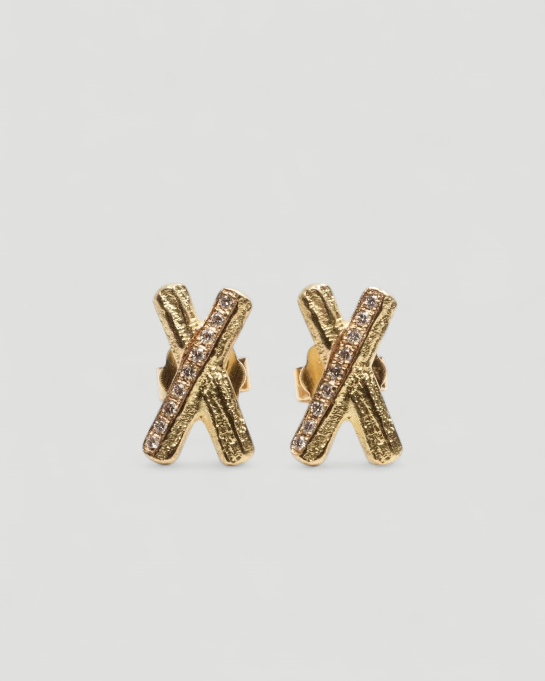 X-Bark Ohrstecker mit Brillanten - Goldschmiede Krack