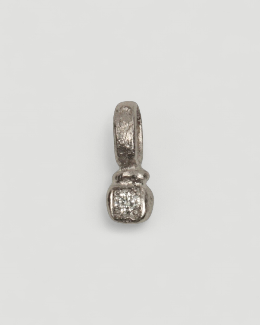 Zarter Würfelanhänger aus 950 Platin mit 0,02 ct Brillanten - Goldschmiede Krack