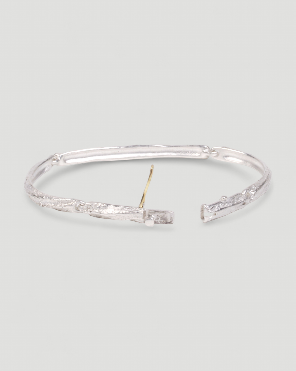 925 Silberarmband mit Tarmac-Struktur, geöffnetes Kastenschloss