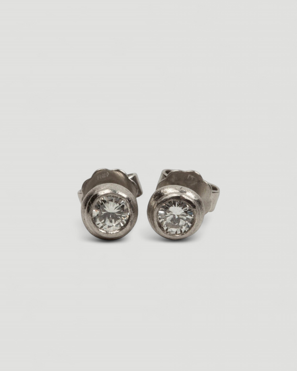 950 Platinohrstecker mit weißen Brillanten - Goldschmiede Krack