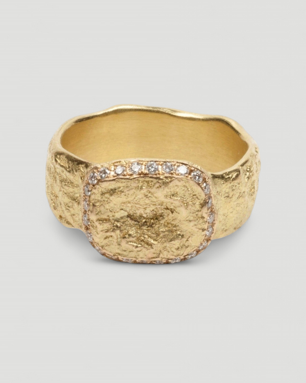 750 Goldring mit 0,30 ct Vintage Brillanten