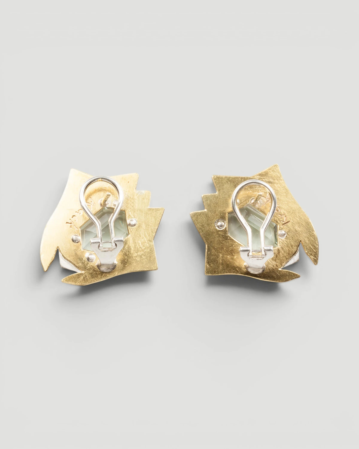 Prasiolith Ohrclips