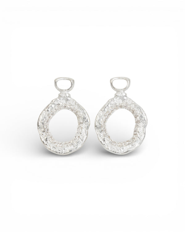 Abnehmbare 925 Silberanhänger mit Brillanten (0.20 ct) für unsere Bark-Creolen - Goldschmiede Krack - Trauringe & Unikatschmuck aus Deidesheim