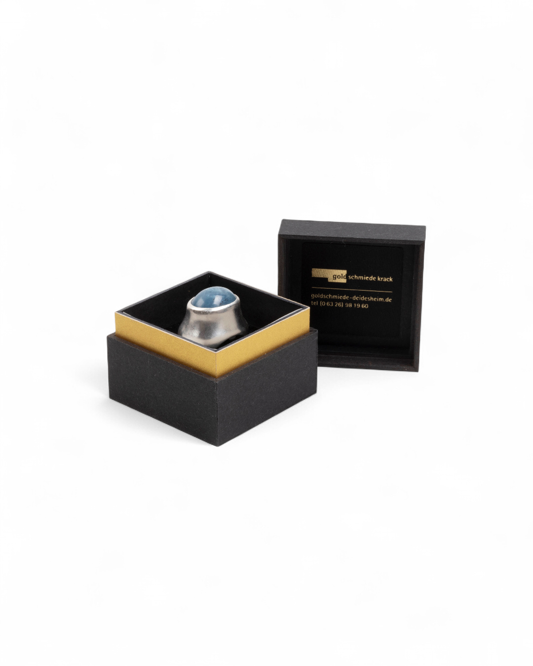 Großer 925 Silberring mit blauem Aquamarin (26,05 ct) - Goldschmiede Krack