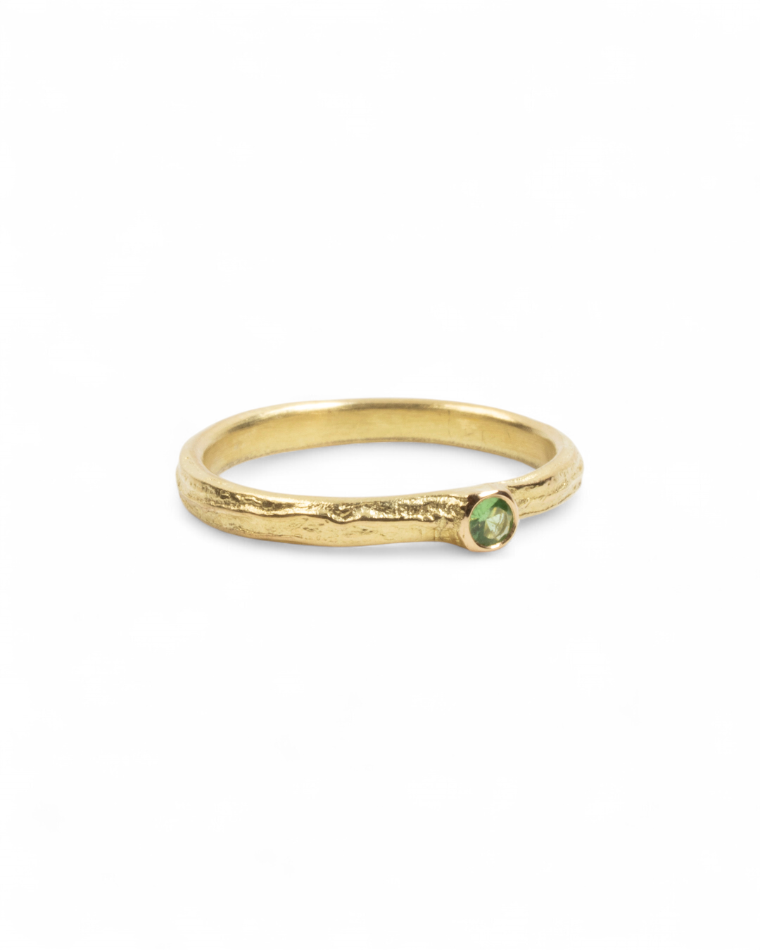 750 Gelbgold Ring mit Tsavorit (0,06 ct) - Goldschmiede Krack