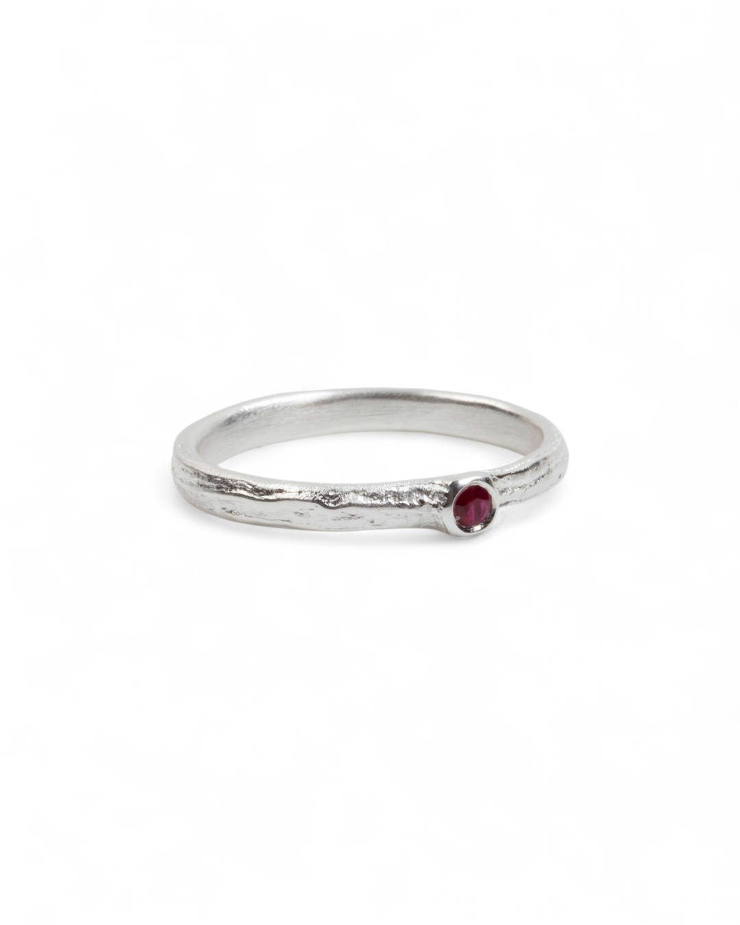 925 Silberring mit rotem Rubin (0,08 ct) - Goldschmiede Krack