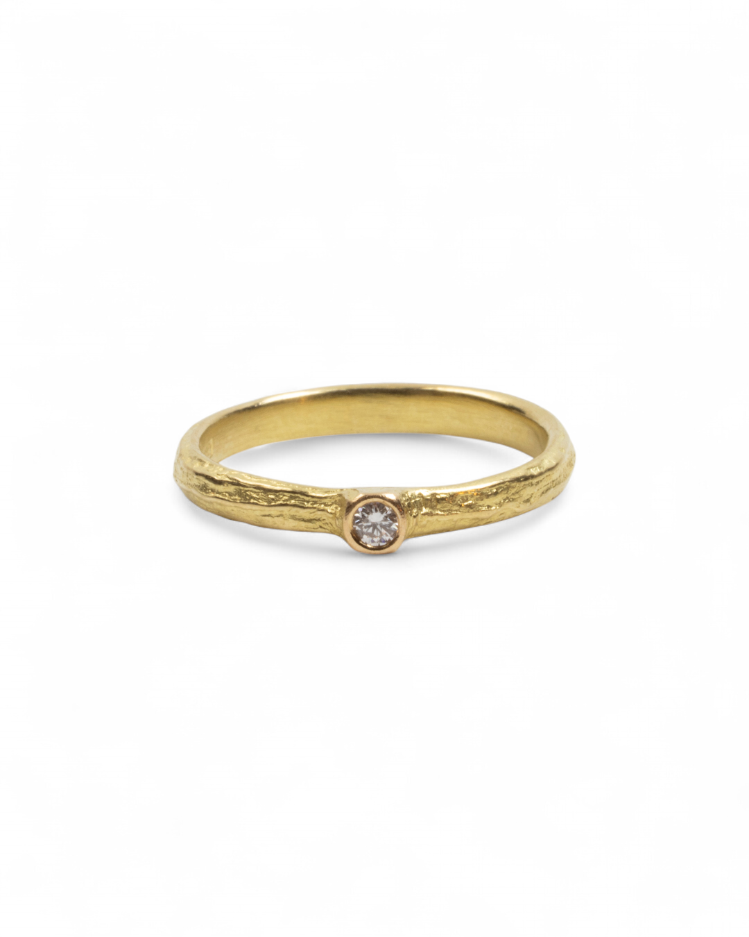 750 Gelbgold Ring mit Brillant LGD (0,08 ct) - Goldschmiede Krack