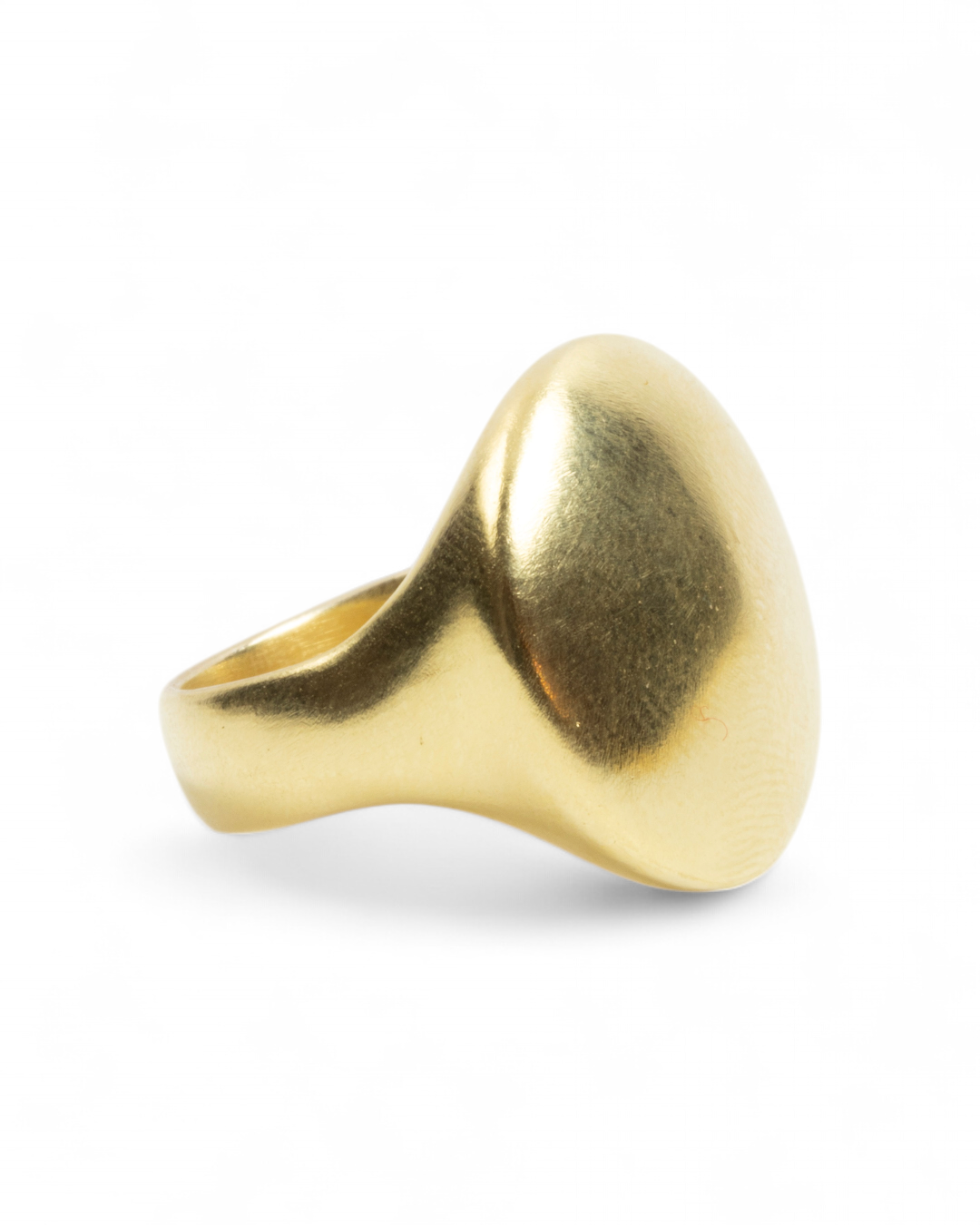 Großer runder 750 Gelbgold Ring - Goldschmiede Krack