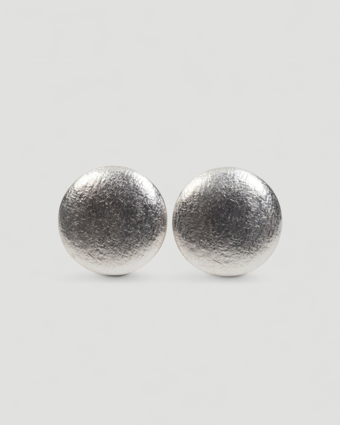 Große strukturierte 925 Silber Ohrclips (28 mm) - Goldschmiede Krack