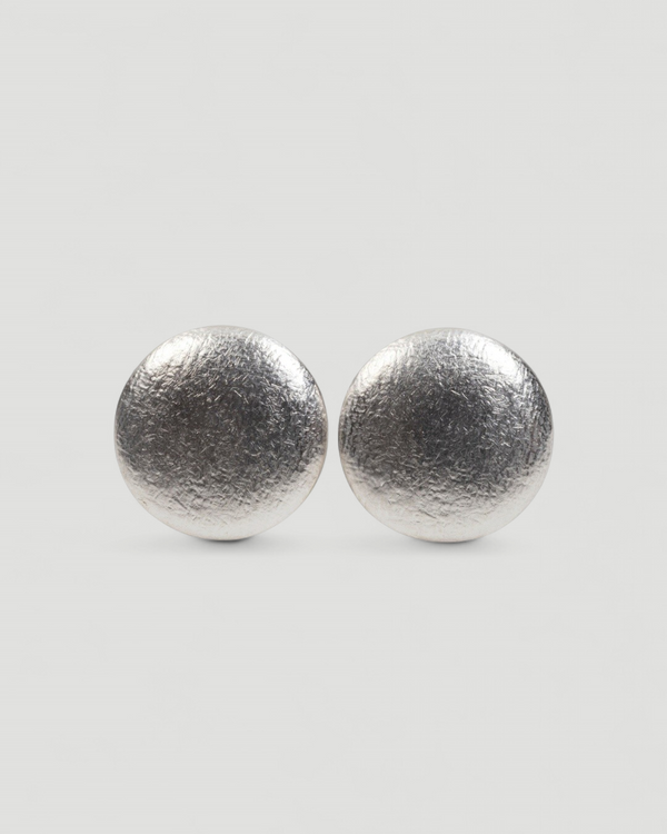 Große strukturierte 925 Silber Ohrclips (28 mm)