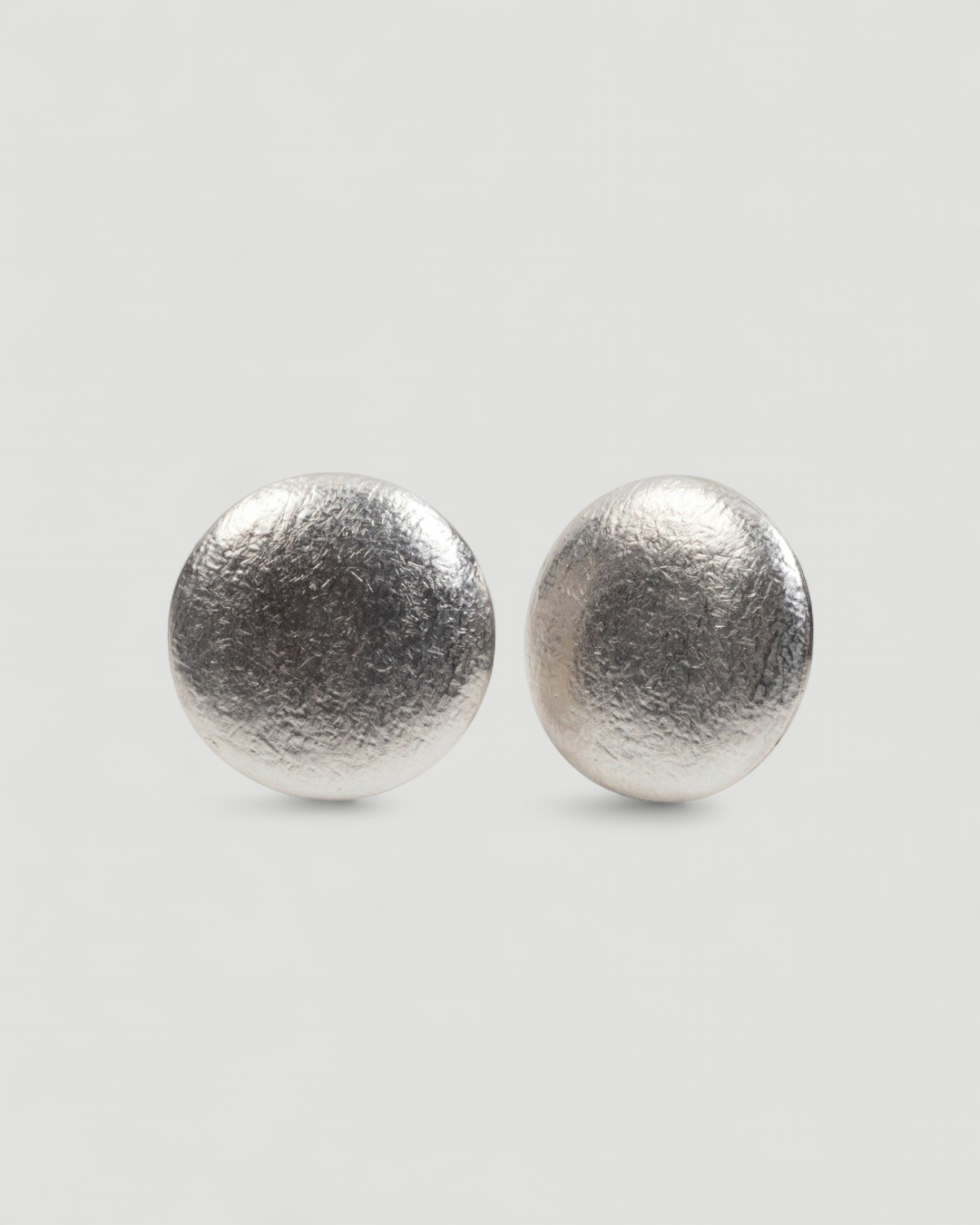Große strukturierte 925 Silber Ohrclips (28 mm) - Goldschmiede Krack